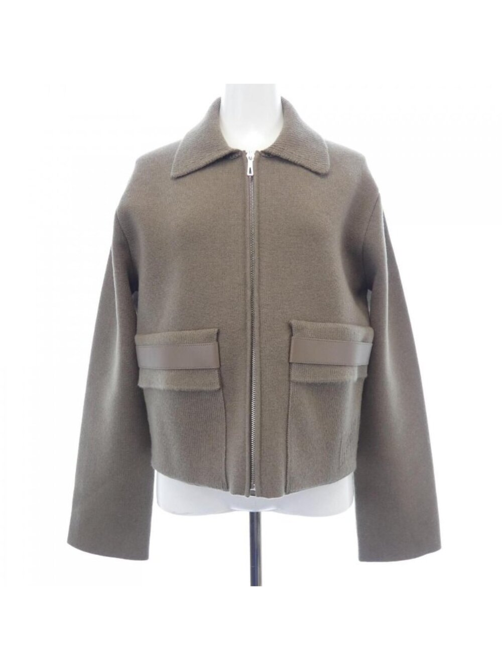 Hermes Leather Detail Patch Pocket Jacket